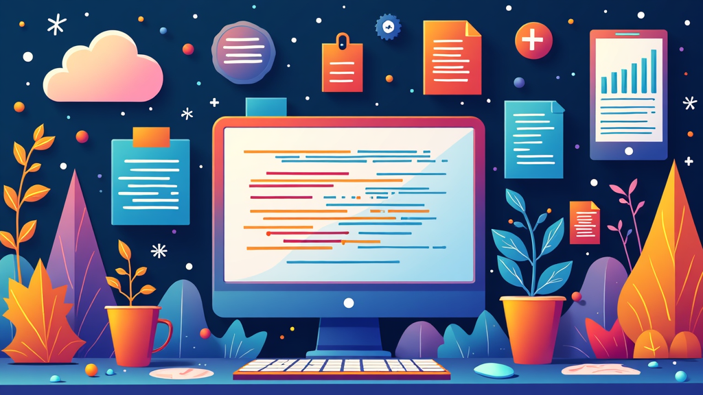 colorful abstract coding illustration