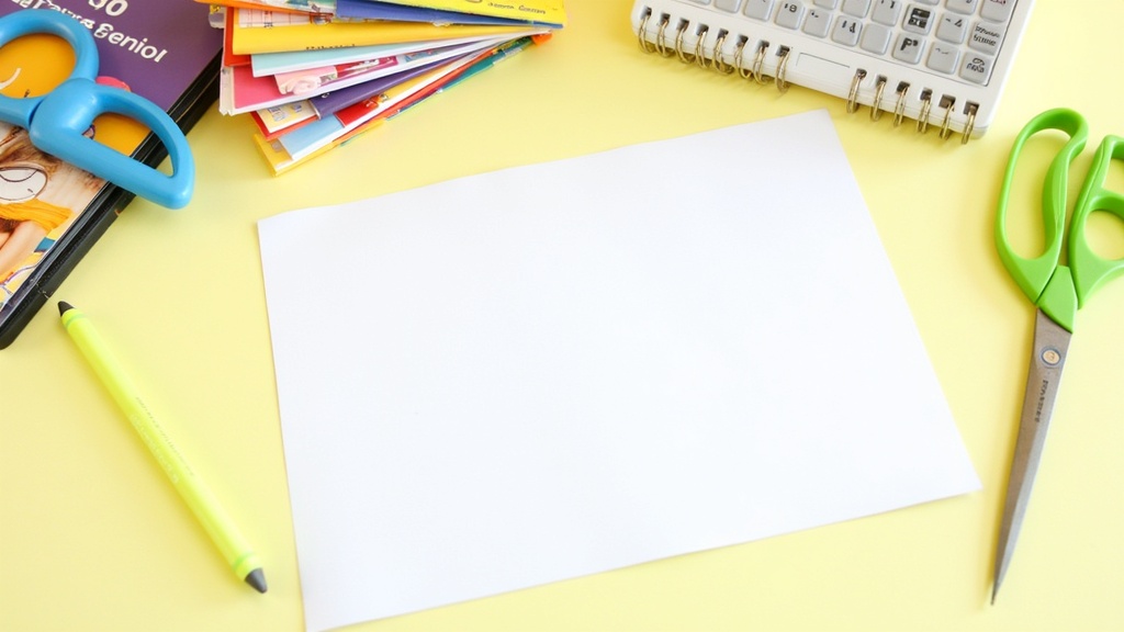 A collection of school supplies, special education documents, and a calendar, on a bright desk background